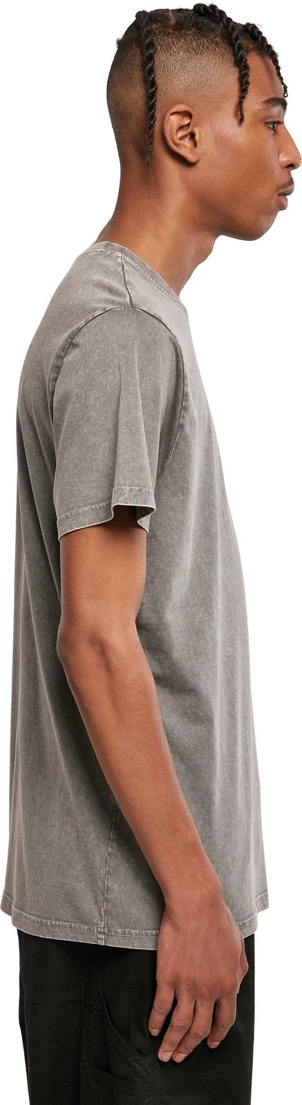 Acid Washed Round Neck Tee| Men's Urban style Crew Neck Relaxed Fit T-shirt gallery