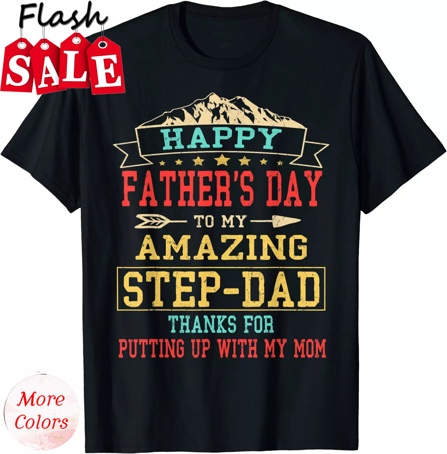 2026/Happy Father's Day Step Dad For Daddy Step Father;s day Unisex T-Shirt gallery