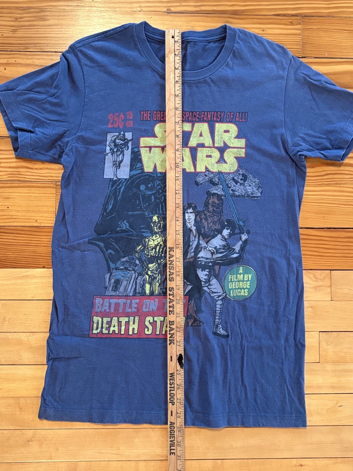 Vintage Star Wars Movie T-shirt Battle On The Death Star sz M Darth Vader gallery