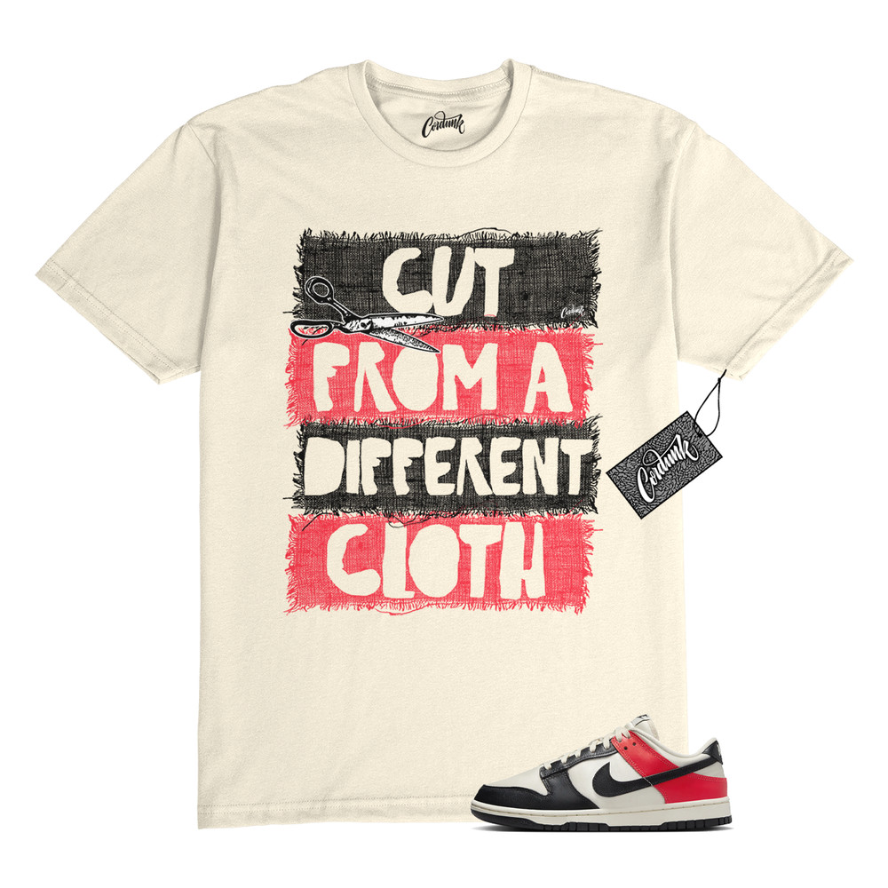 Dunk Bright Crimson Black Toe Pale Ivory Low T Shirt to Match CUT ALT