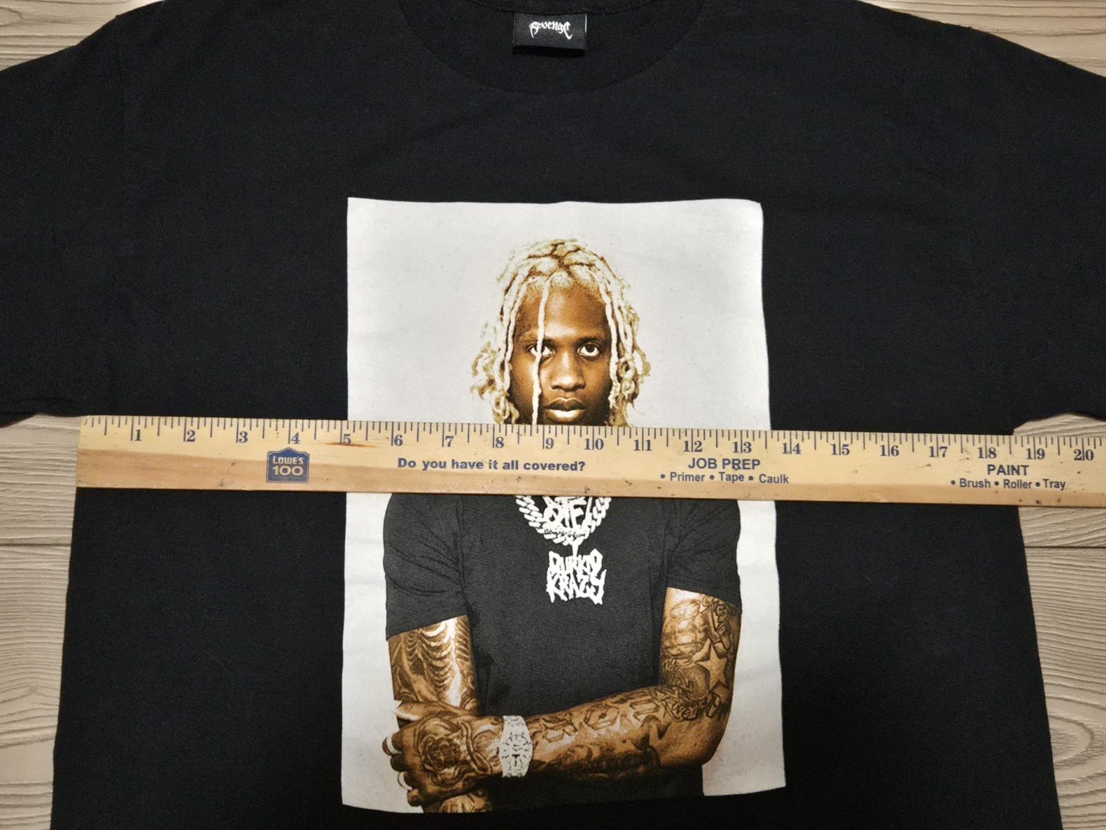 OTF X REVENGE LIL DURK PHOTO TEE Shirt BLACK Size Medium Authentic Rap T gallery