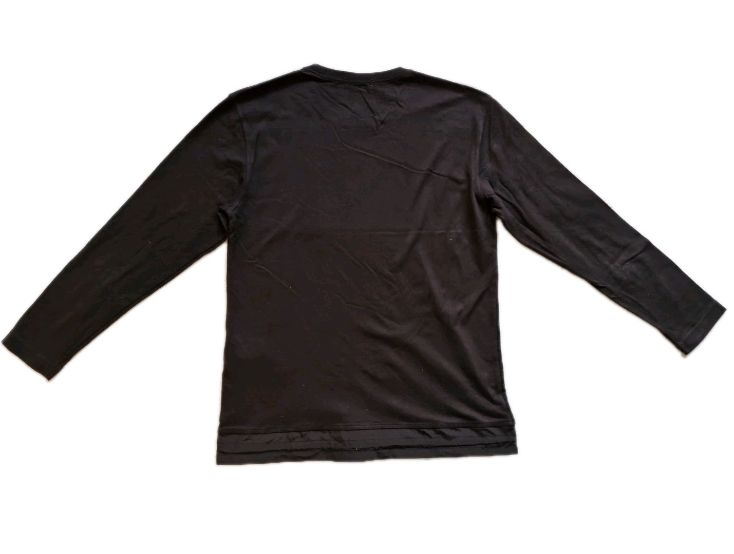 Onitsuka Tiger Mens Black Long Sleeve Tee T-Shirt With Mesh Overlay. Size Medium gallery