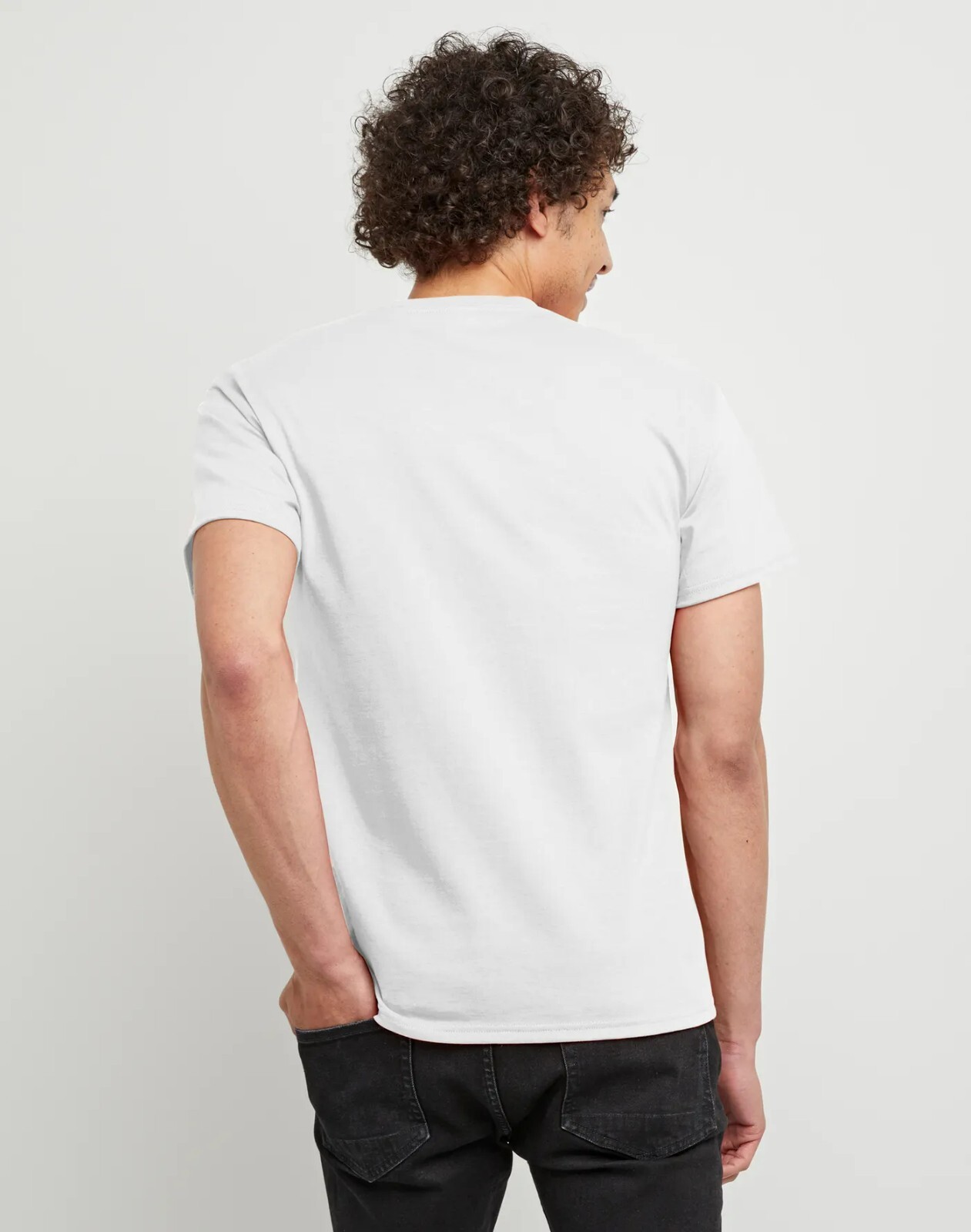 Hanes Men's 5XL Short Sleeve Cotton Crewneck T-Shirt White Comfort Fit gallery