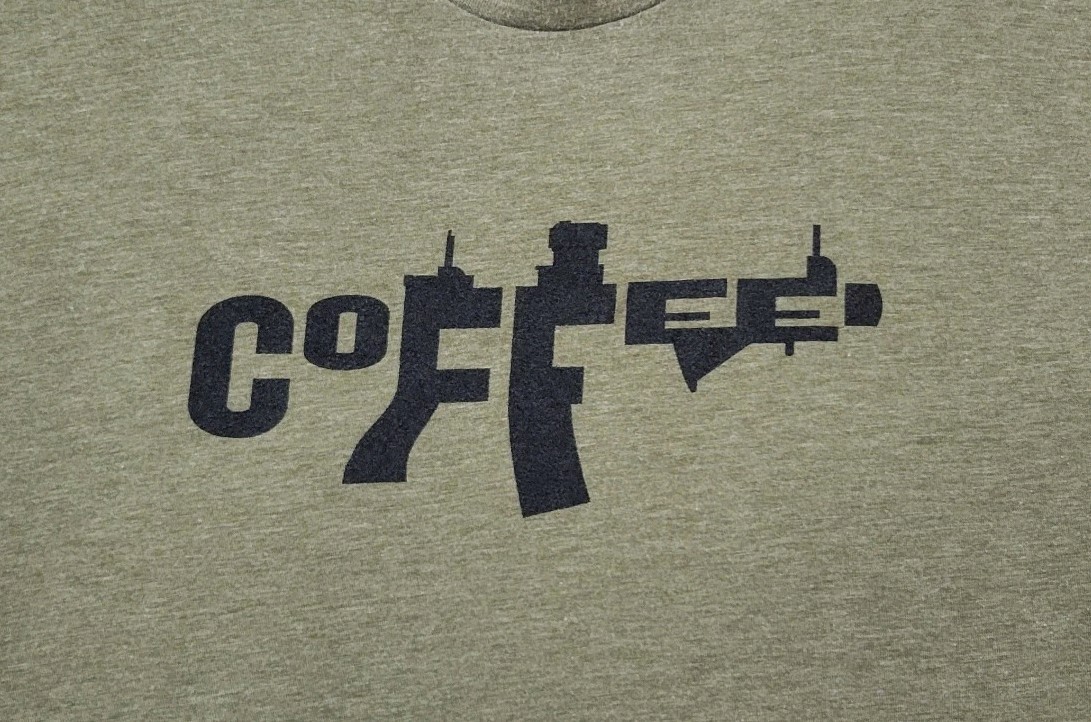 Black Rifle Coffee Company T Shirt Mens XXXL Olive Green Gun Spellout Graphic gallery
