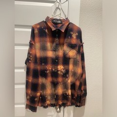 Valabasas v bleached men flannel shirt Sz L