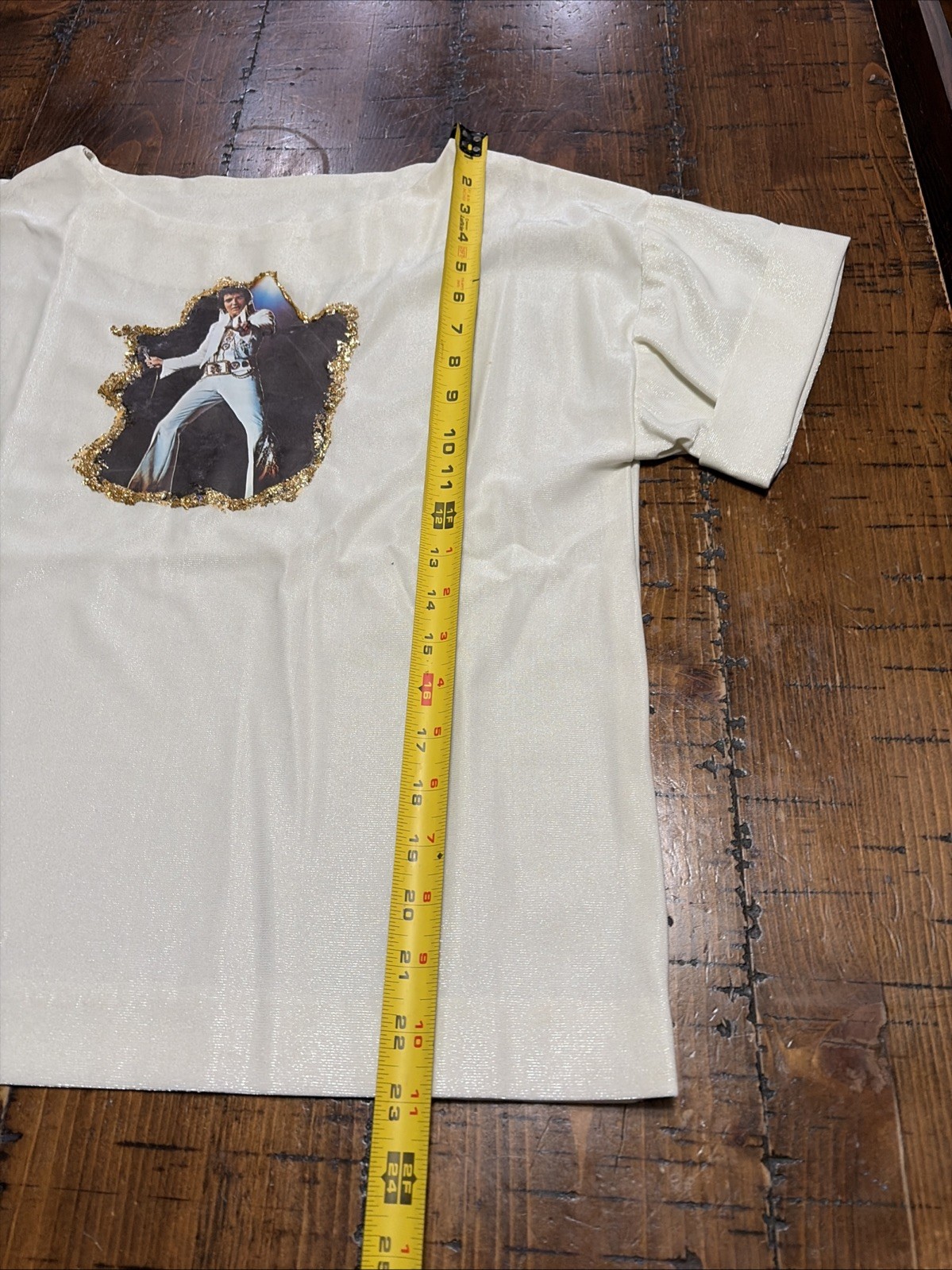 Handmade Elvis Presley Inspired Sheer White Graphic Shirt Adult Unisex gallery
