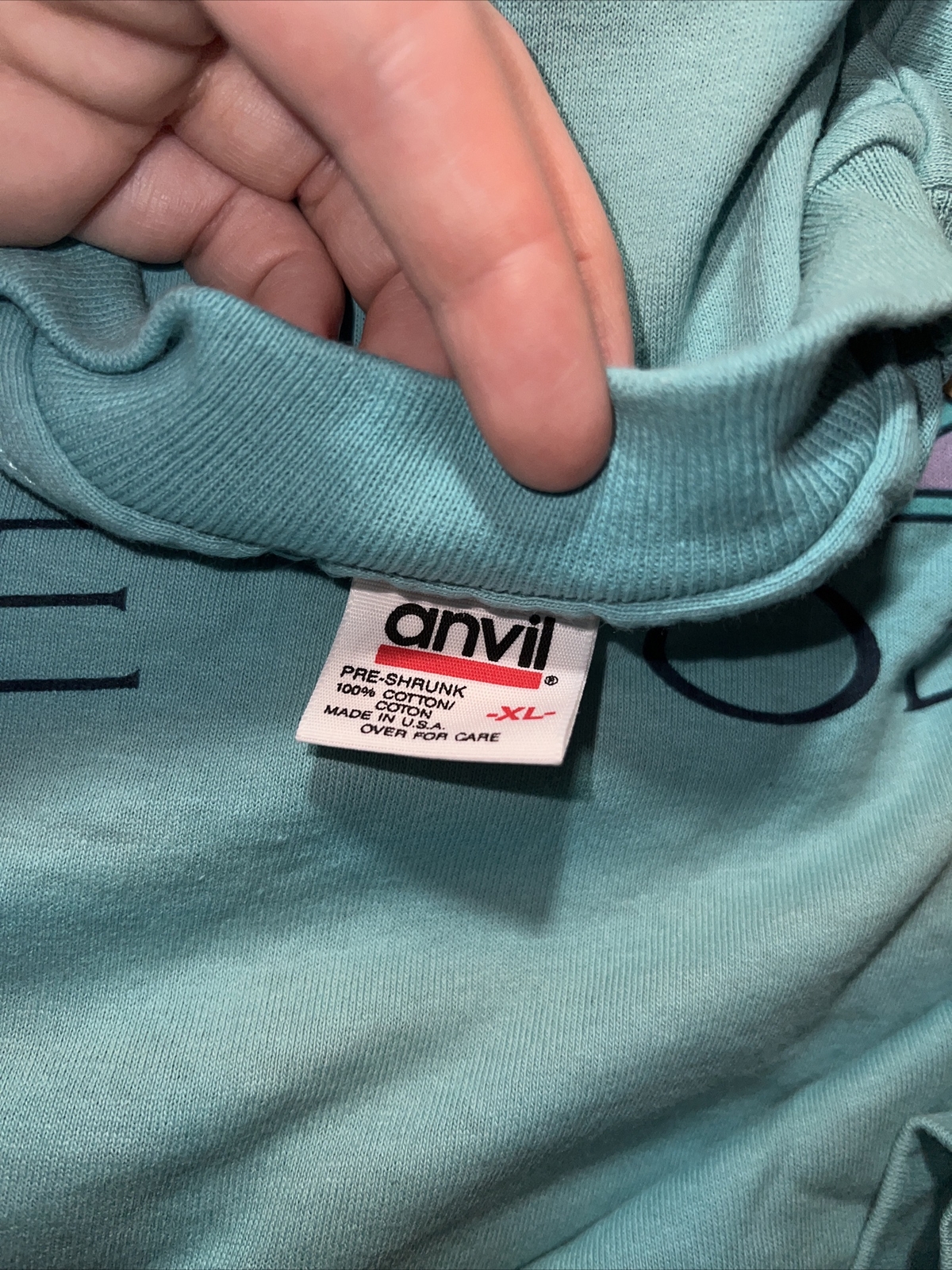 Vintage Cape Cod Massachusetts single stitch t-shirt size XL Teal Fish gallery