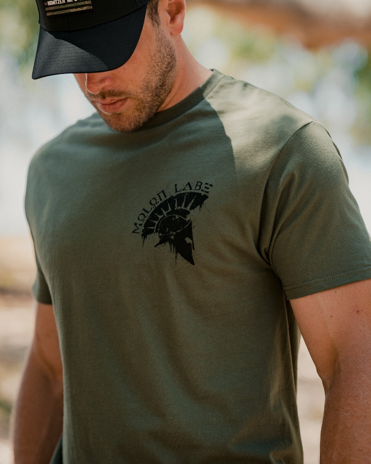 Howitzer Style Men's T-Shirt MOLON LABE Military Green Grunt S M L XL 2XL 3XL gallery