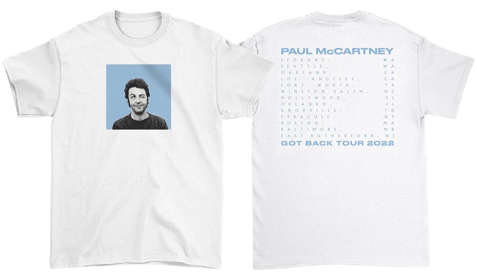 Paul McCartney Got Back Tour 2022 Box Photo T-shirt Size S-5XL