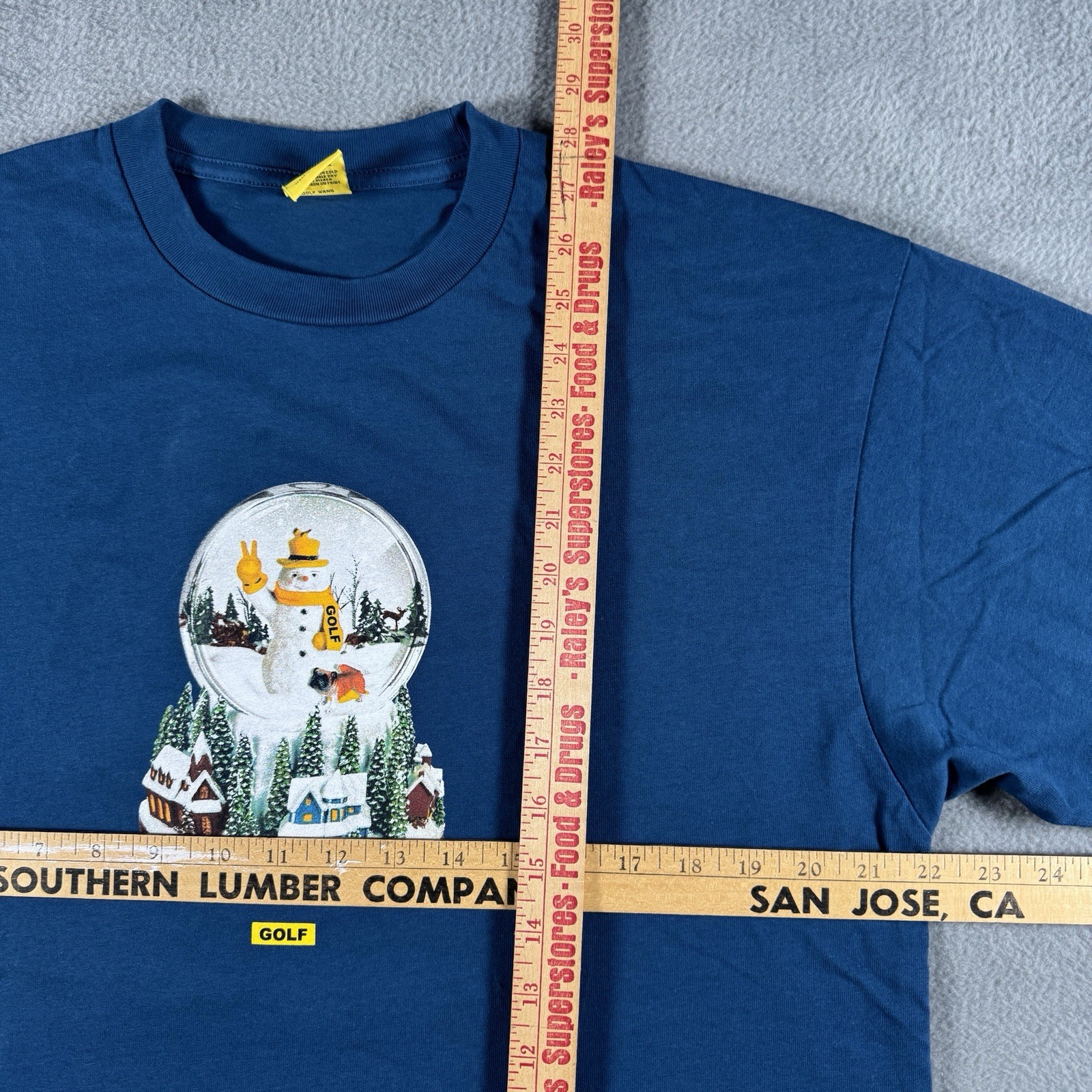 Golf Wang Snowglobe T-Shirt XL Blue Tyler The Creator Holiday Rare World Tour gallery