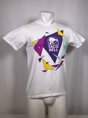 Taco Bell Fast Food Retro 90s Logo Graphic Print White T-Shirt Men’s SMALL