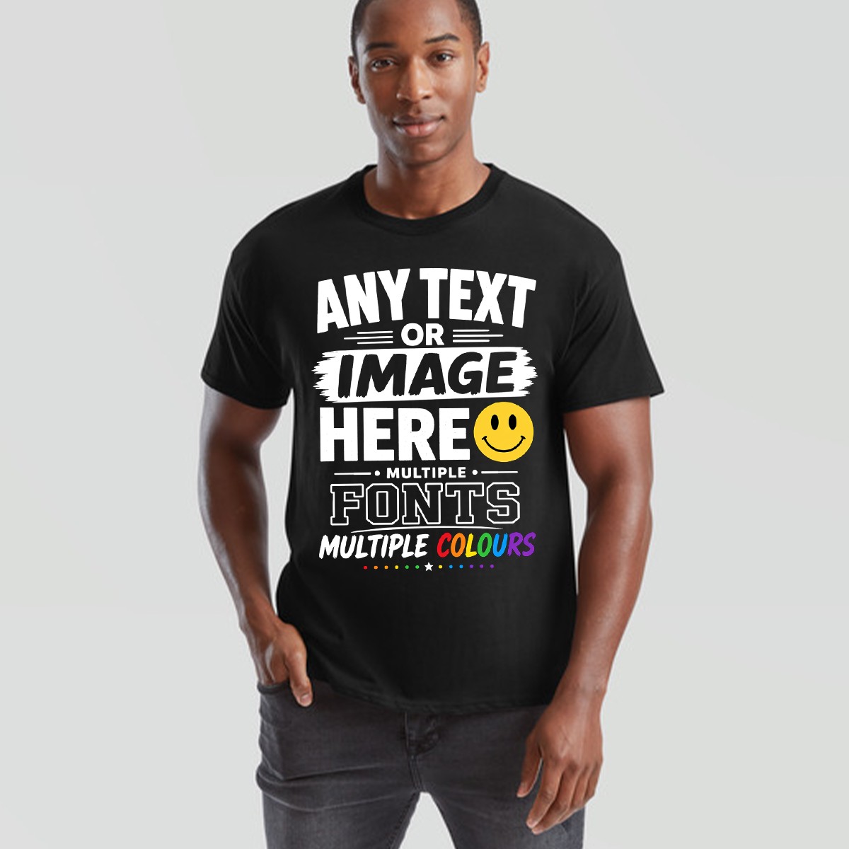 Personalised Unisex T Shirt Custom Photo Text Printed Work Party Graphic Tee gallery