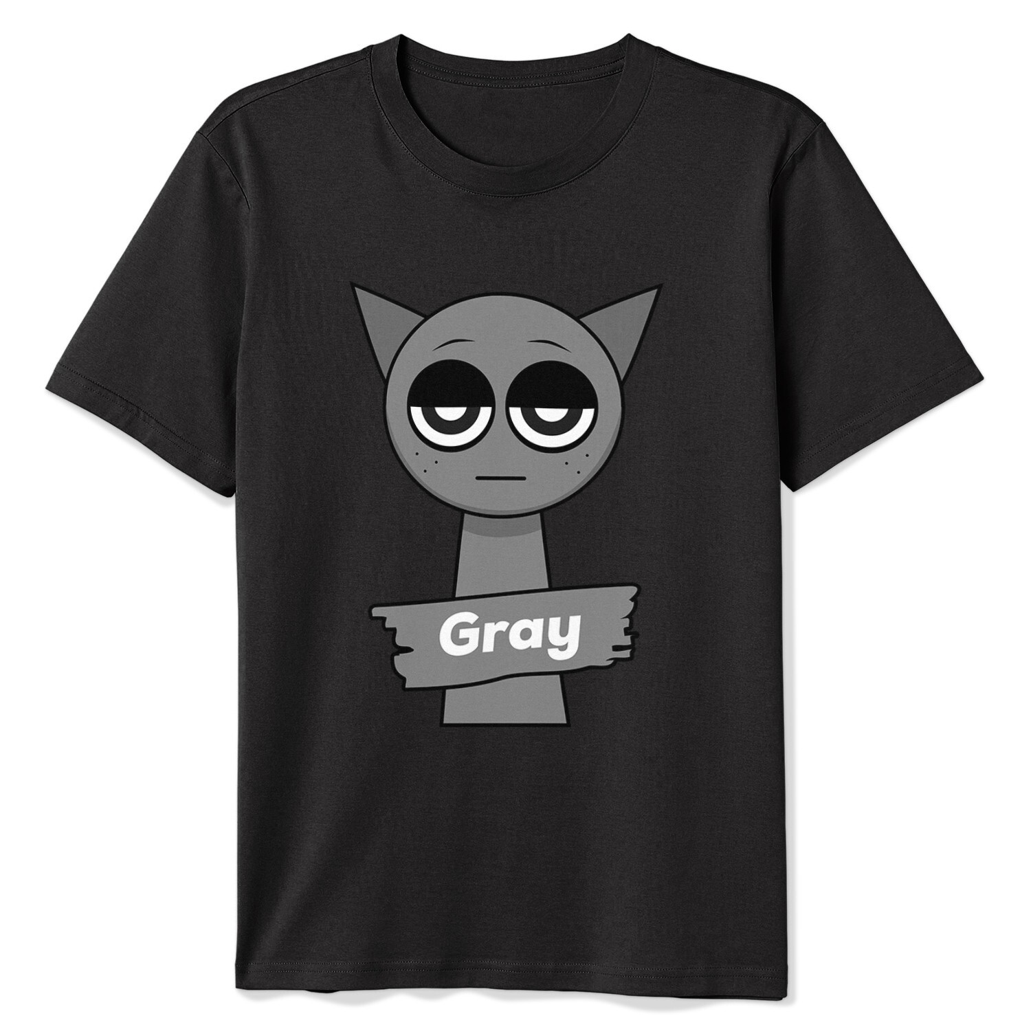 Sprunki Gray Kids T-Shirt Funny Sprunki Kids Shirt Boys Girls Gray Youth Tee gallery