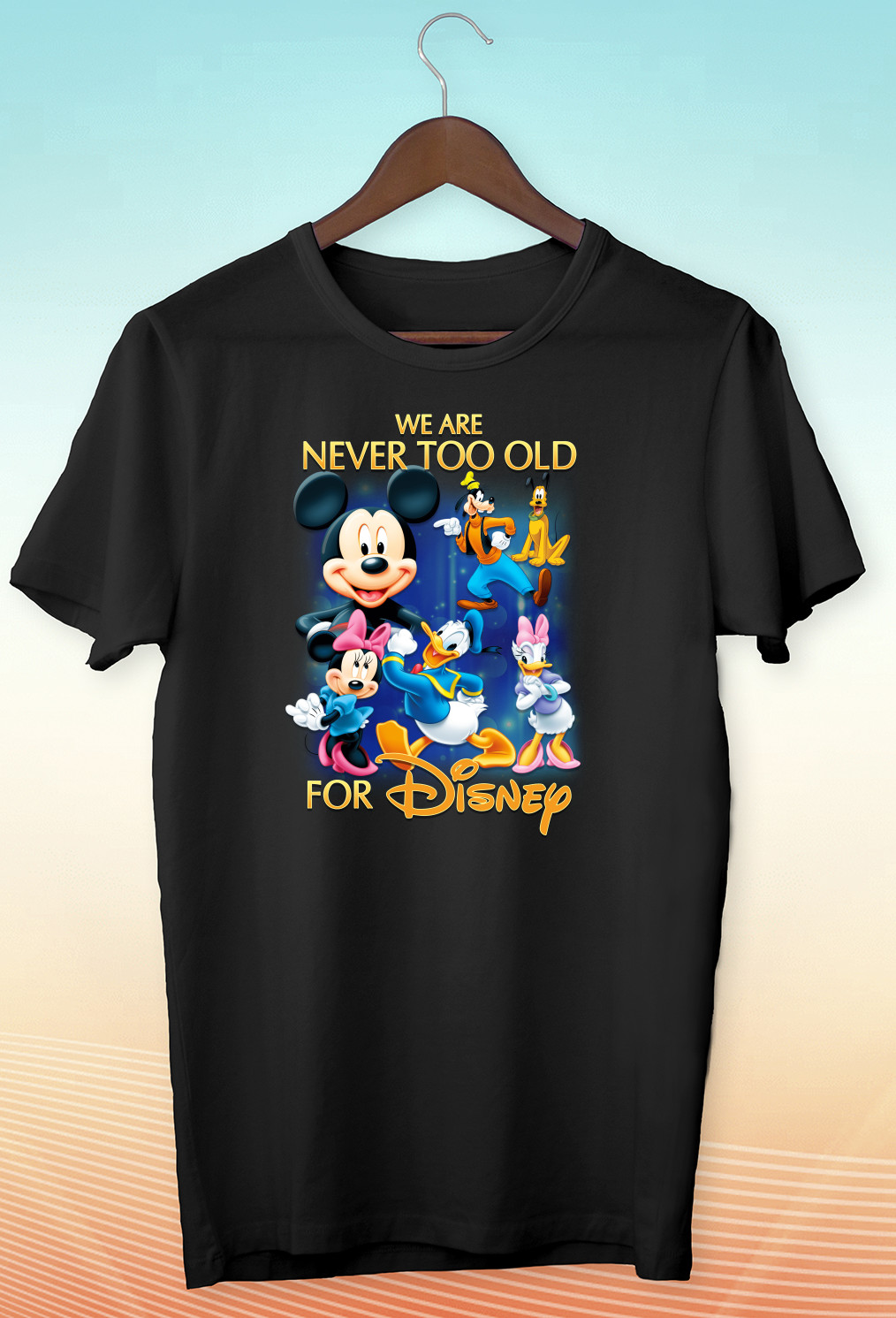 We are never too old Short Sleeve White-Black Men’s / Women’s T Shirt N601