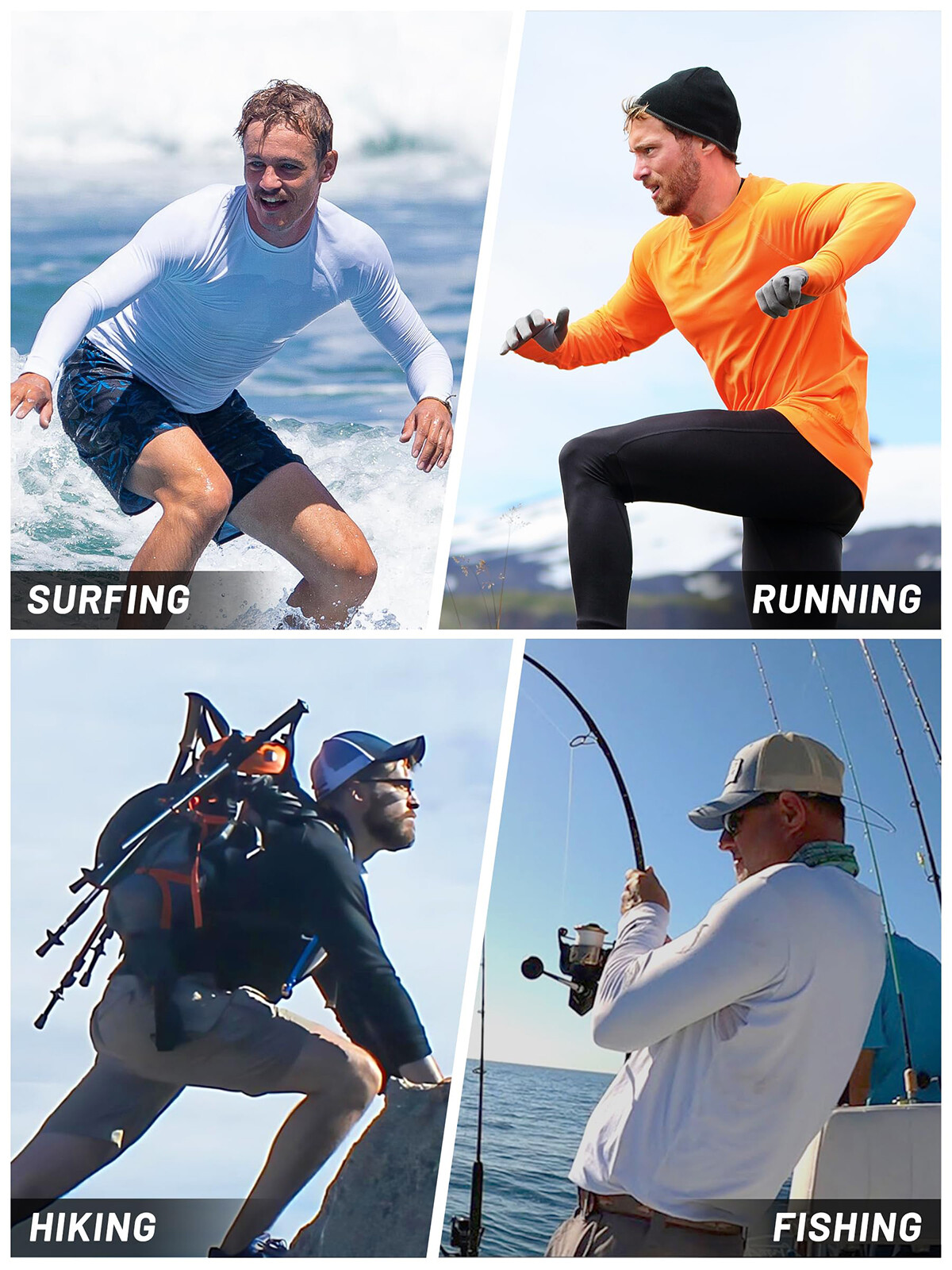 Summer Men's UV Shirts UPF50+ Outdoor Fishing Water Sport Performance T-Shirts gallery
