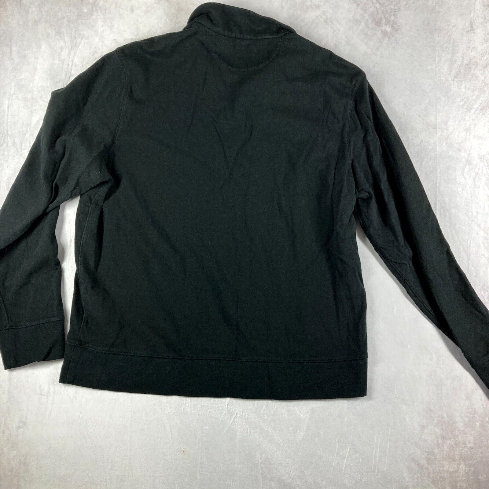 Polo Ralph Lauren Mens Large Black 1/4 Zip Pullover Shirt Gray Pony gallery
