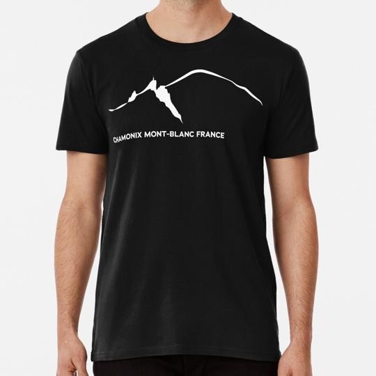 Chamonix Alps Aiguille Du Midi And Mont Blanc White S to 5XL Made in USA T-Shirt