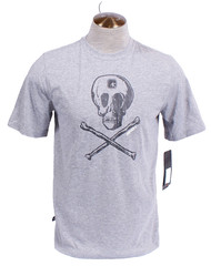 AND1 Men’s S Gray Skull & Bones Short Sleeve T-Shirt Play at Your Own Risk
