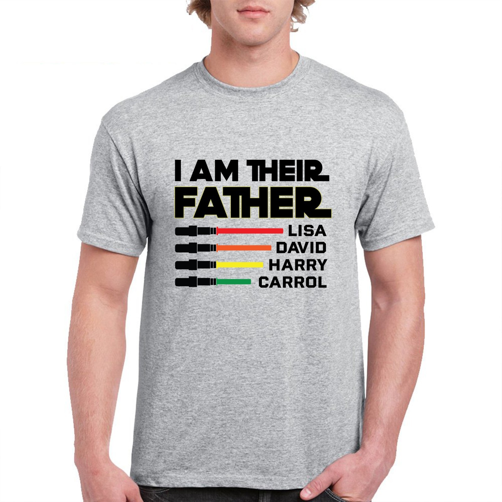 I Am Their Father Tee, Custom Lightsabers Tee, Father's Day Gift for Dad, Daddy gallery