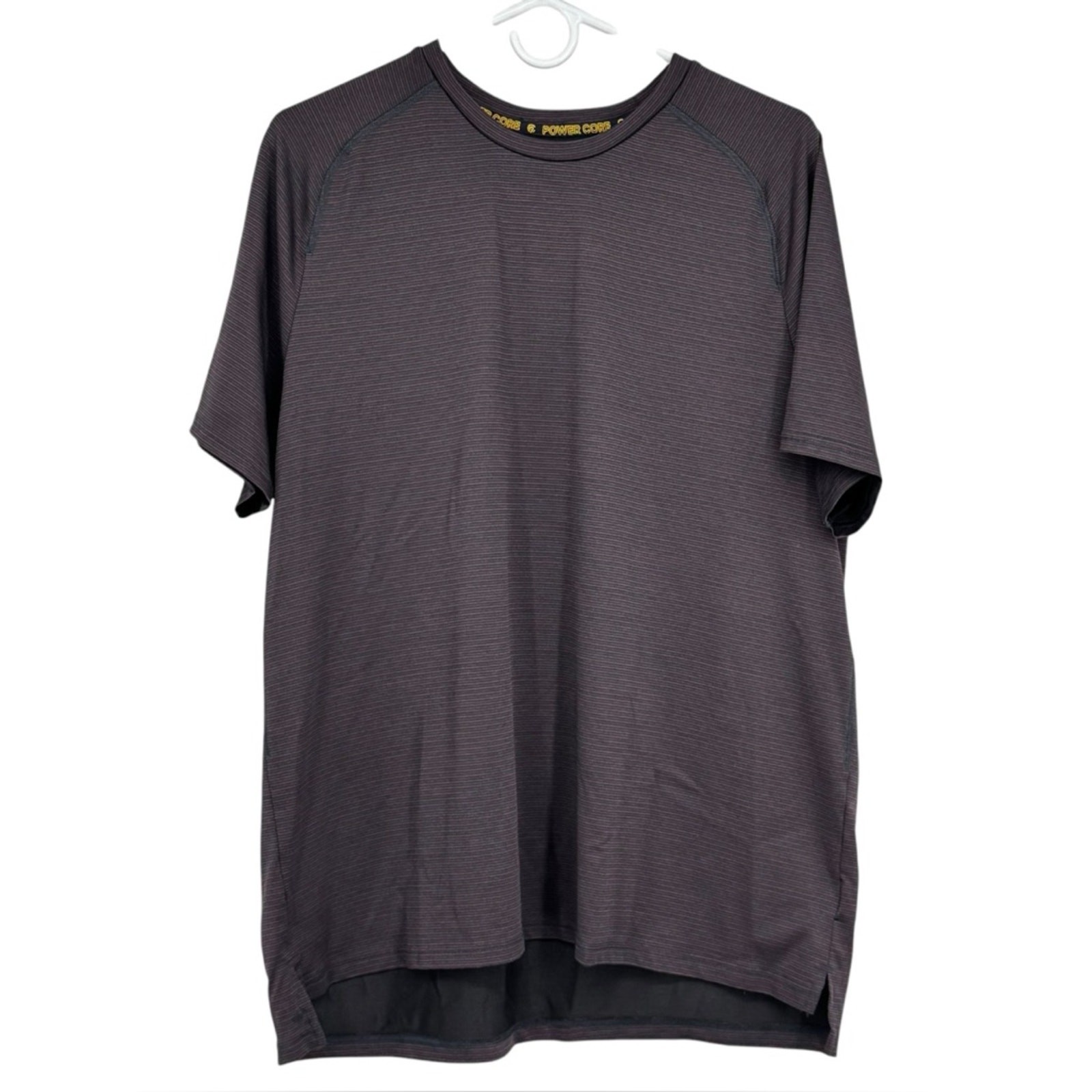 Champion Power Core XL Poly/Nylon/Spandex Black/Pink Micro Striped SS T-Shirt gallery