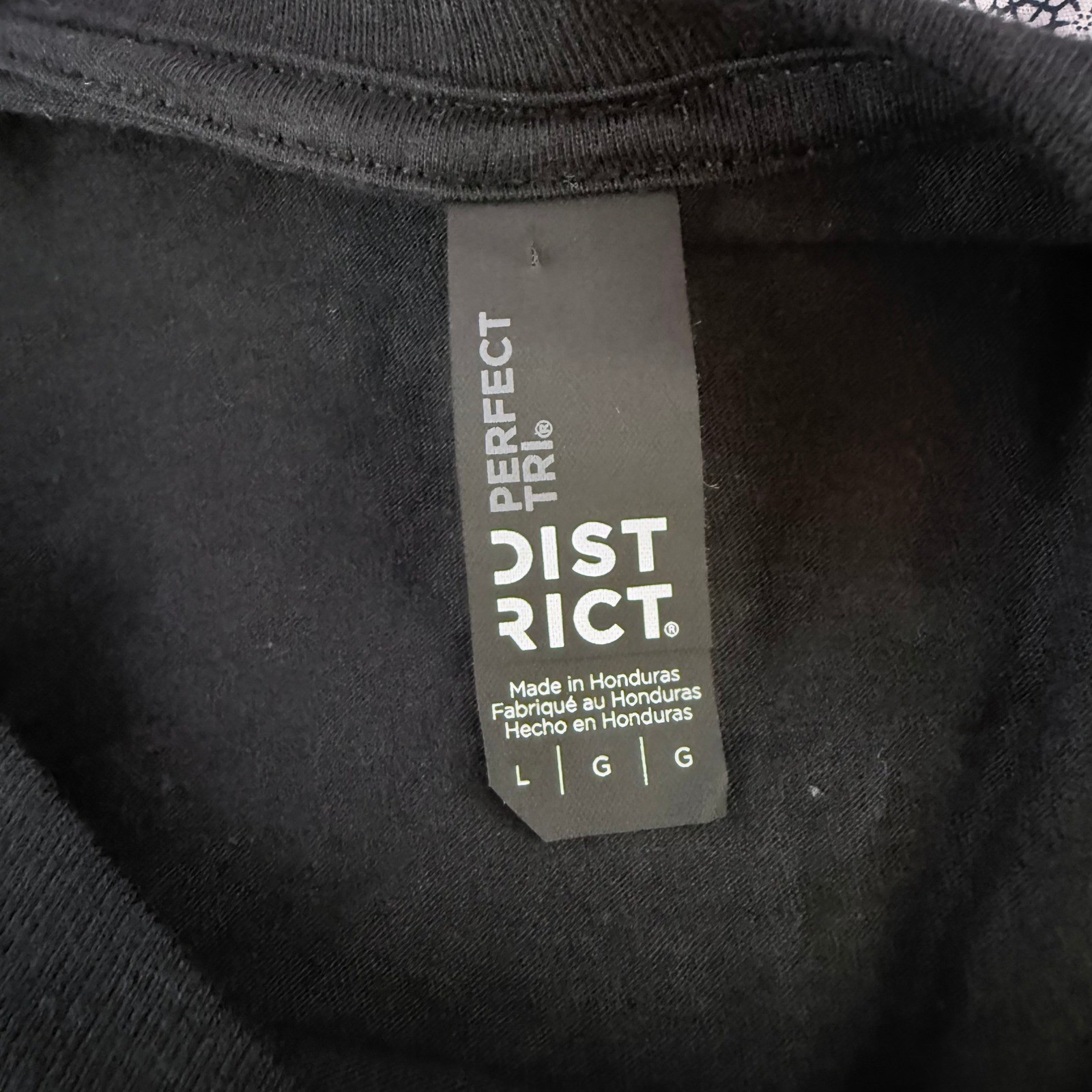 District Perfect Tri Long Sleeve Shirt Black Out Front Rainbow Pride Mens Large gallery