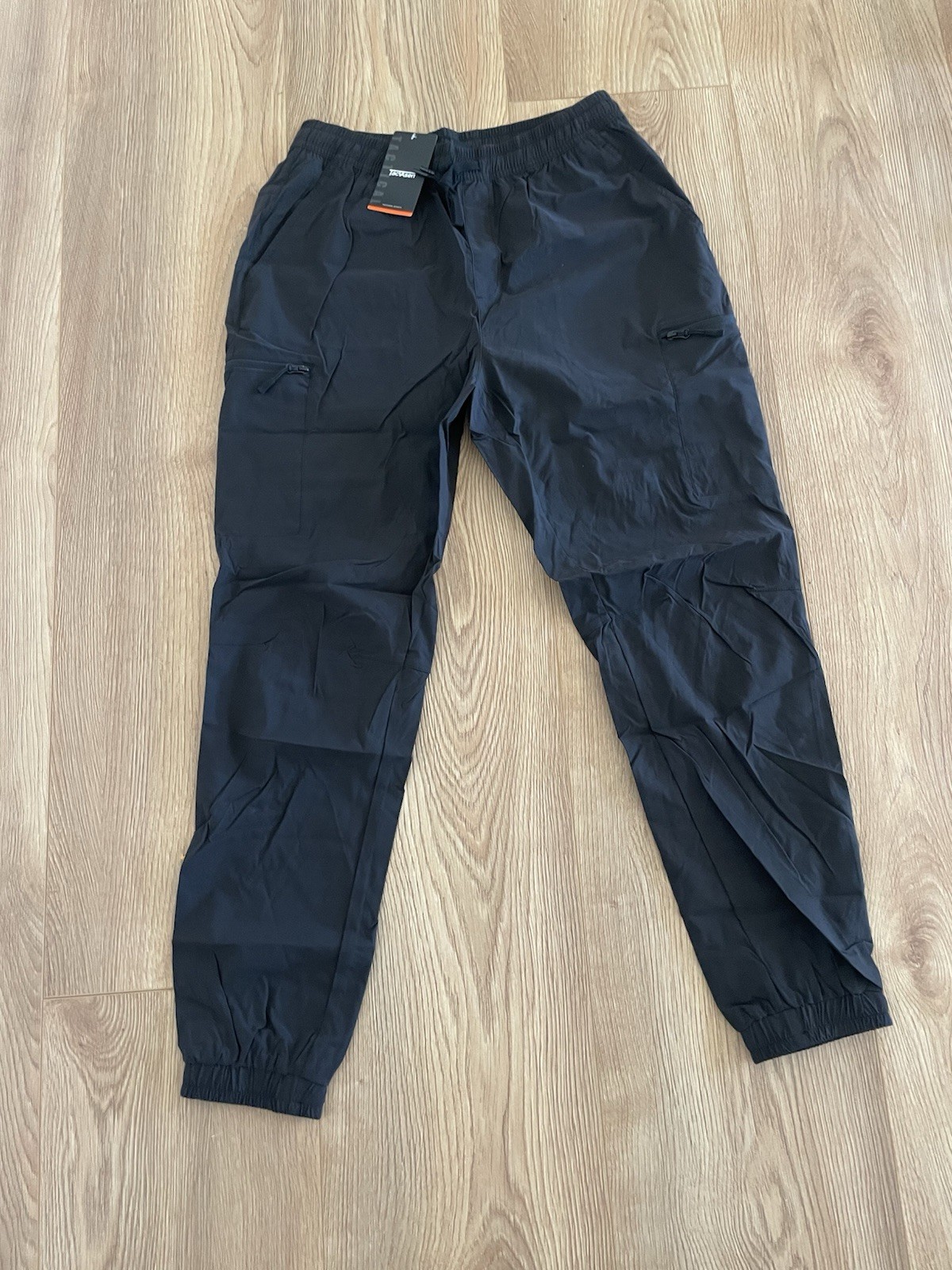 TacVasen Men’s Jogger Pants Black Elastic Waist Zip Pockets Outdoor New w/ Tags gallery