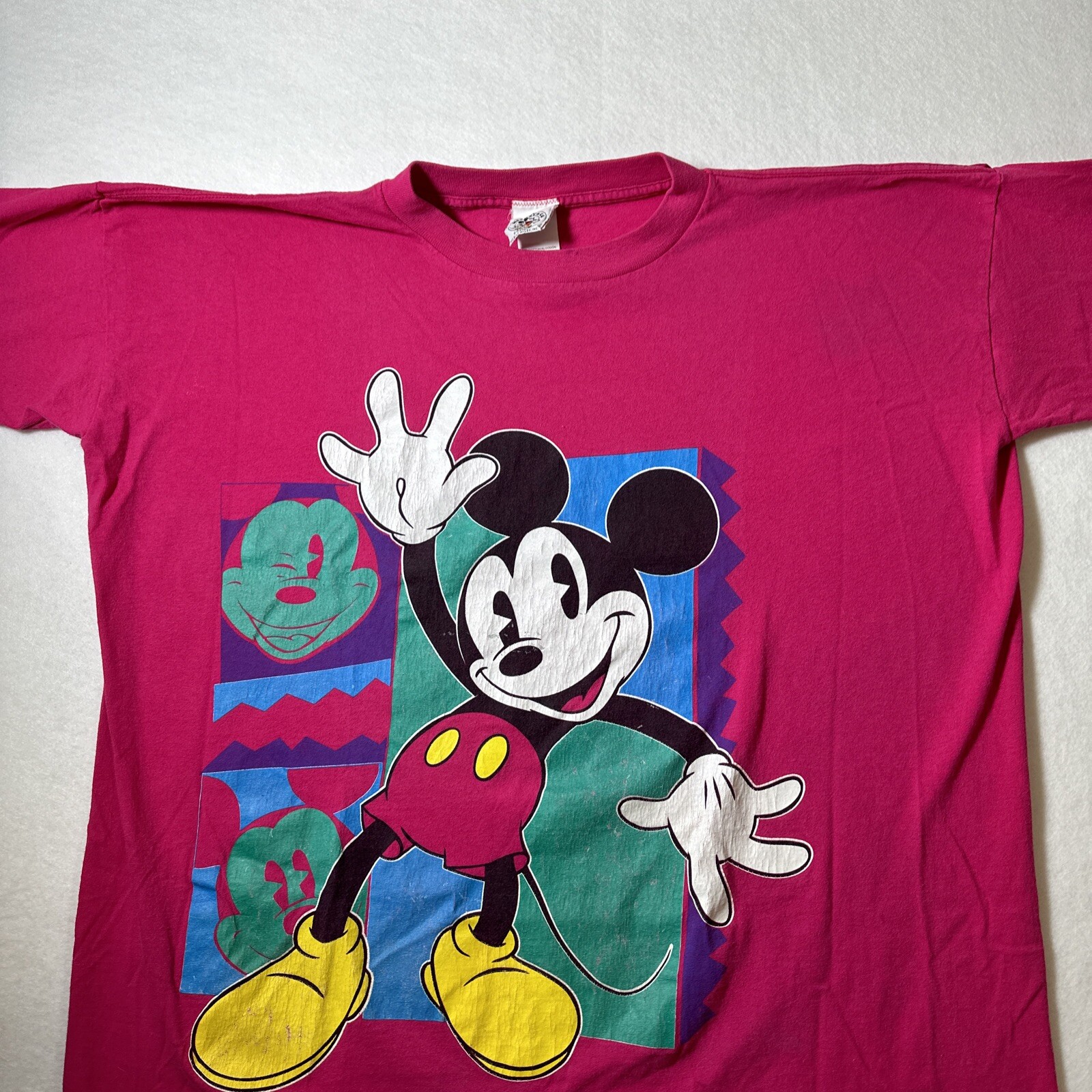 Vtg Mickey Minnie Mouse T-shirt 90s Disney Mickey and Co Adult One Size Fits All gallery