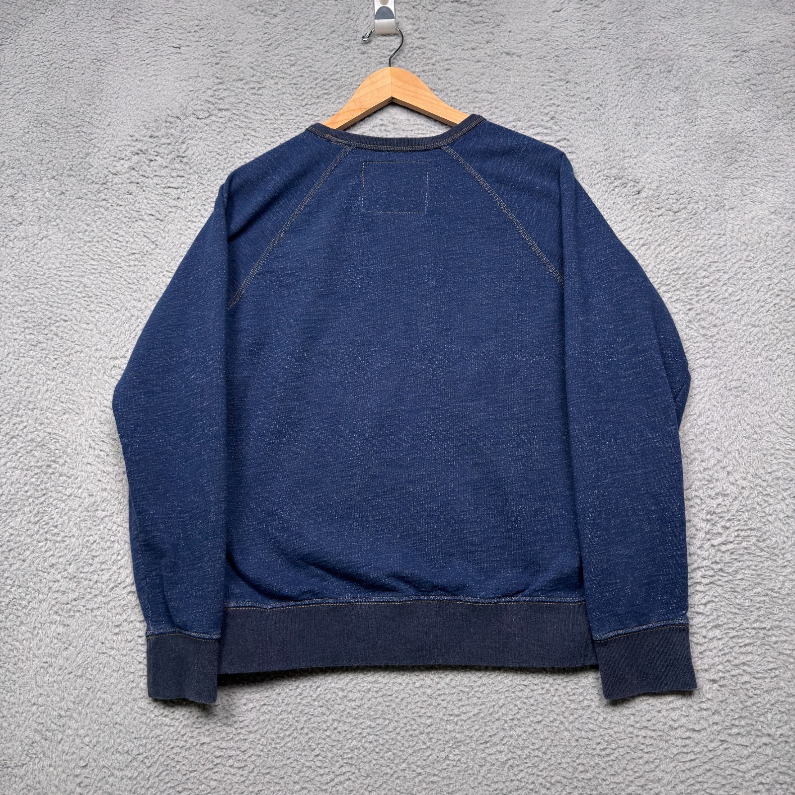 American Eagle Thermal Shirt Mens XL Blue Raglan Sleeve Long Sleeve Preppy gallery
