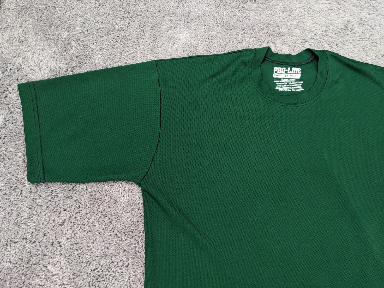 Pro-Line Athletic T Shirt Mens XXL Crew Neck Green Made in USA OTF Collection gallery