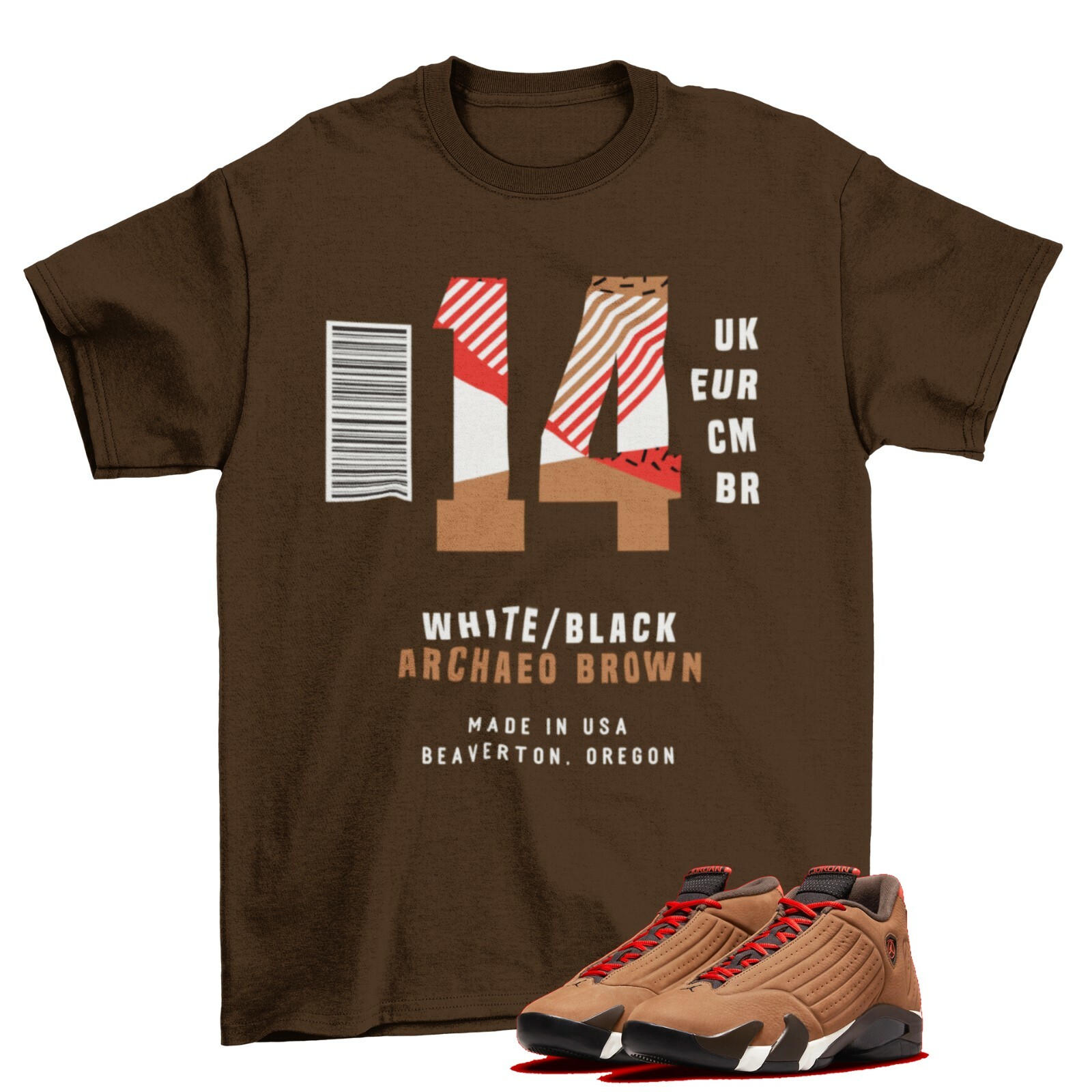 Box Label Shirt Brown to Match Air Jordan 14 Winterized / DO9406-200 gallery