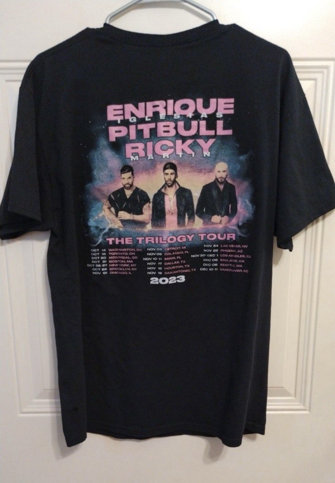 Ricky Martin Pitbull Enrique Iglesias Trilogy Tour Shirt Large 2023 Concert BG3 gallery