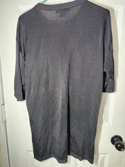 Domani Platinum Silk Blend Diamond Pattern Short Sleeve Pullover Top Men’s L