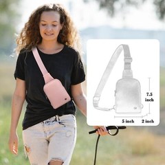 Sling Bag for Women Touchscreen Small Crossbody Cell Purse Fanny PackPink Small
