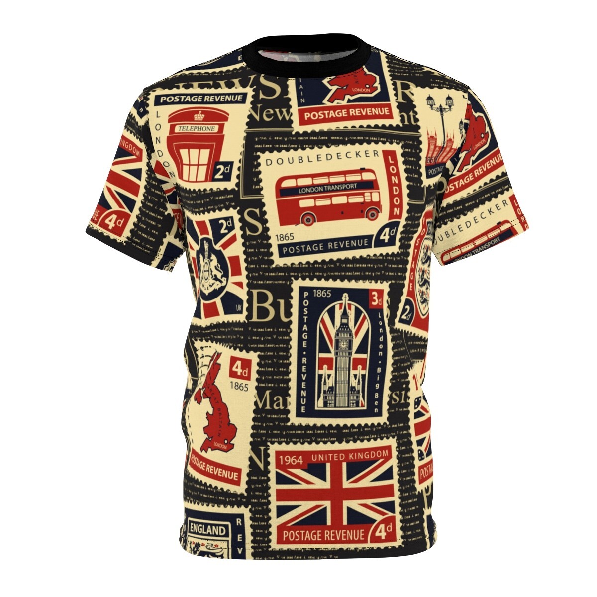 AOP - United Kingdom - Seamless pattern with stamps on theme UK gallery