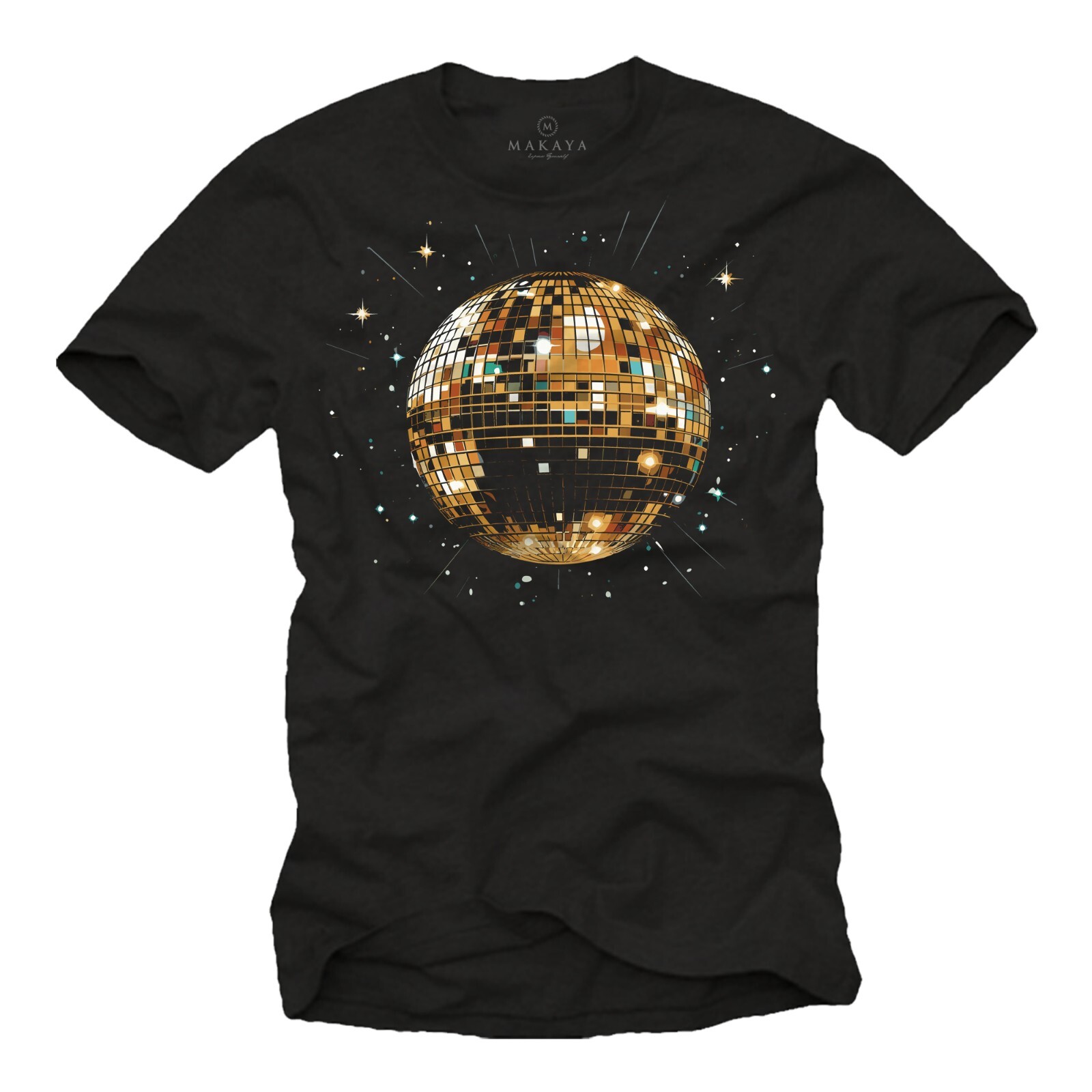 T-Shirt Herren Disco Print - schwarz blau grau Größe S M L XL XXL XXXL XXXXL 5XL gallery