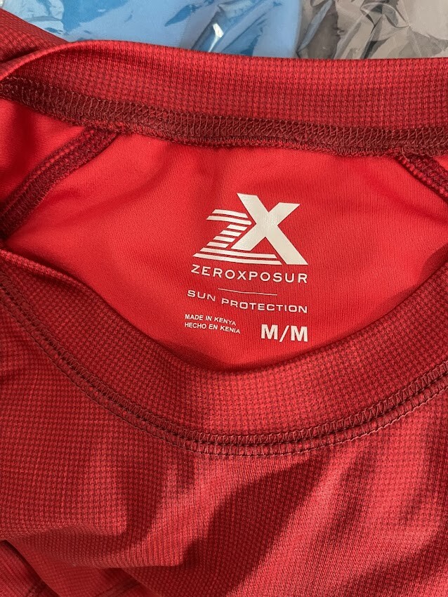 ZeroXposur Sun Protection Men's T-Shirt Short Sleeve Vinous-red Size M gallery
