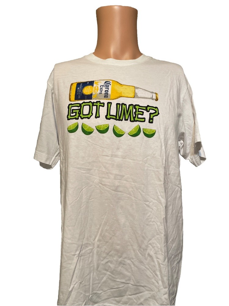 Mens Corona Extra GOT LIME? White Shirt Size Medium