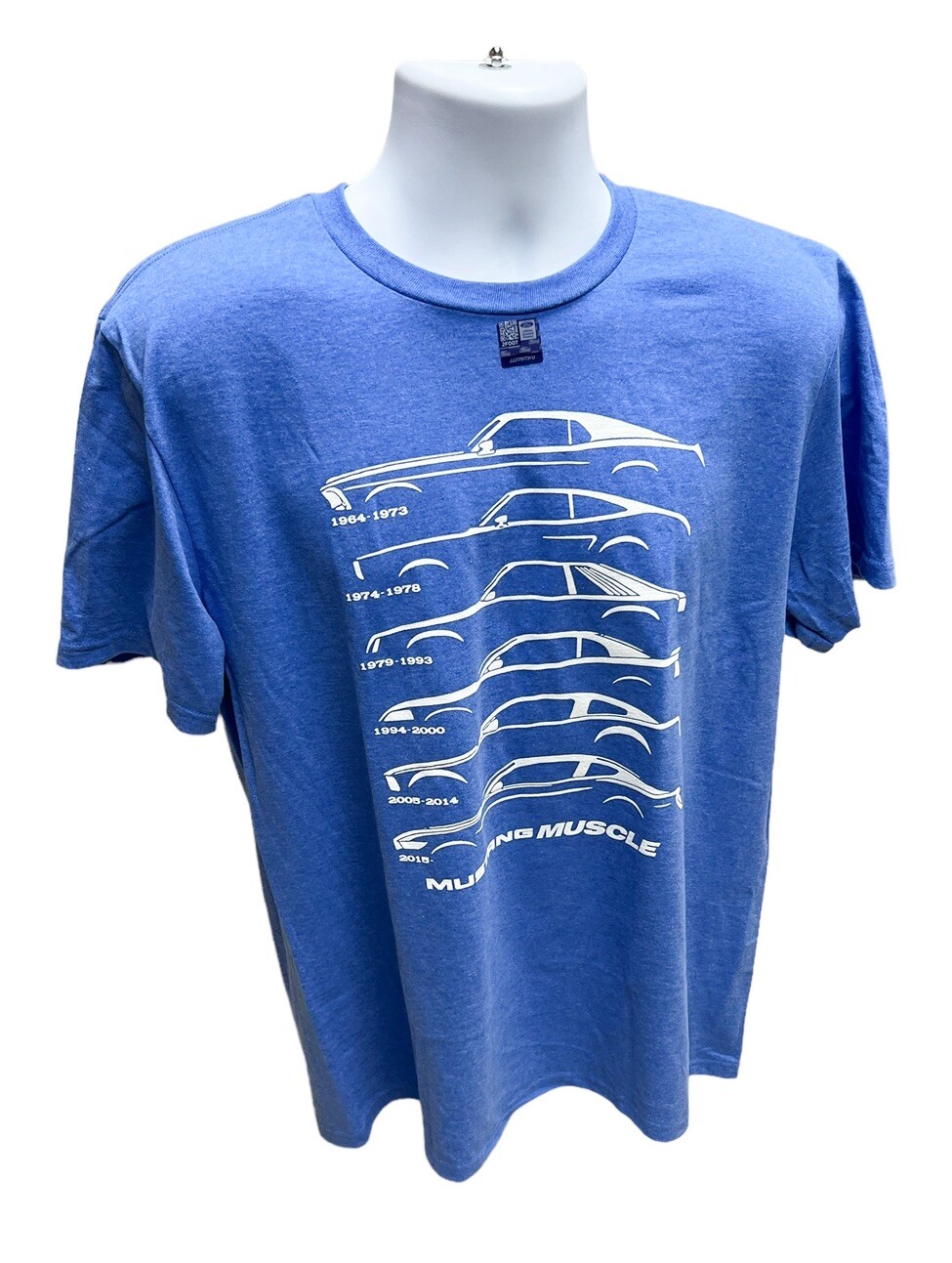 Ford Mustang Muscle Evolution Light Blue T-Shirt gallery
