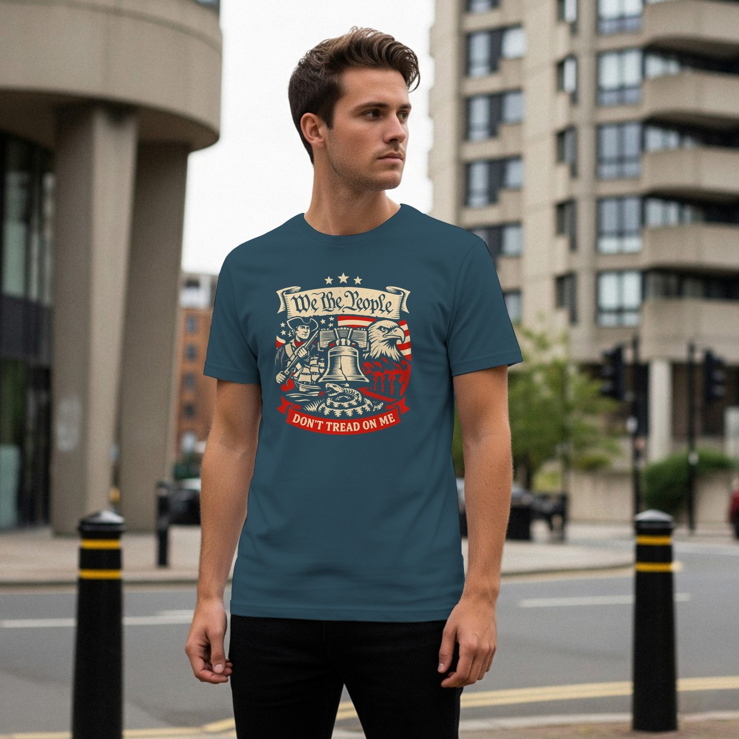 We The People Don't Tread On Me Men's T-shirt gallery