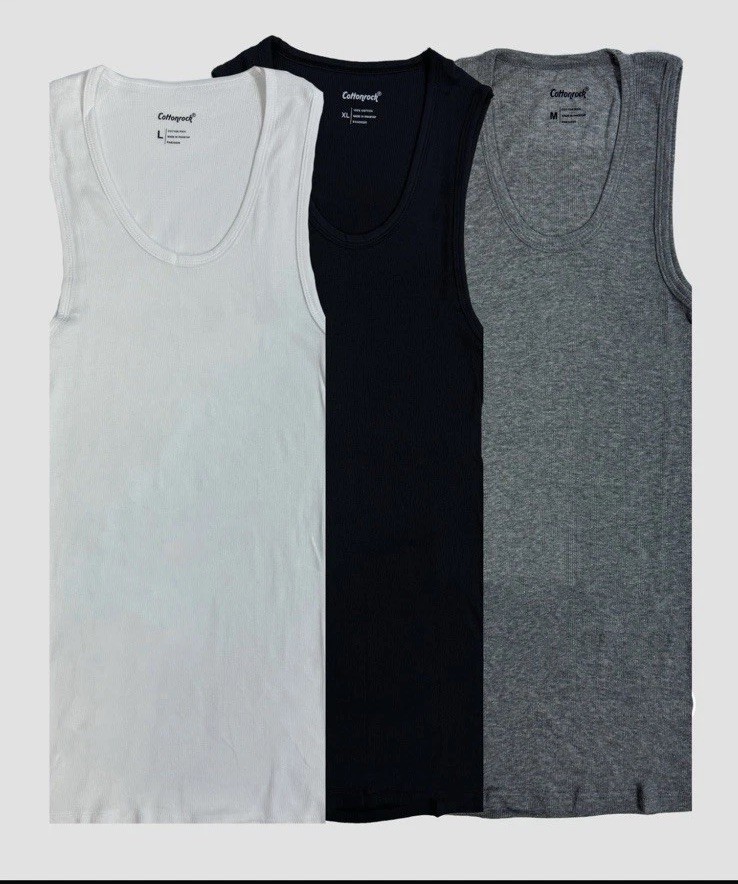 Men 100% Cotton Tank Tops Value 6-Pack Breathable Undershirts Gym Everyday Wear! gallery