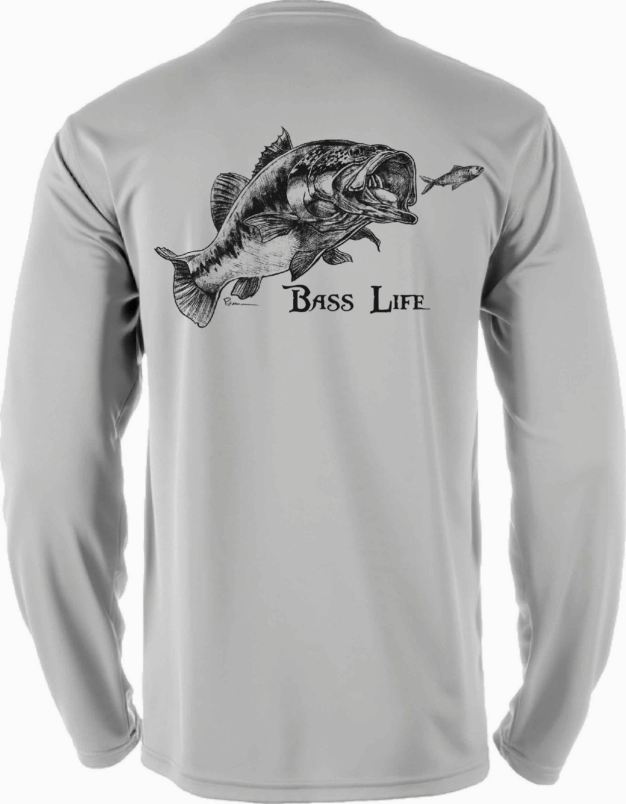 Long Sleeve Microfiber Fishing Boating UPF Sun Protection Bass Shirt gallery