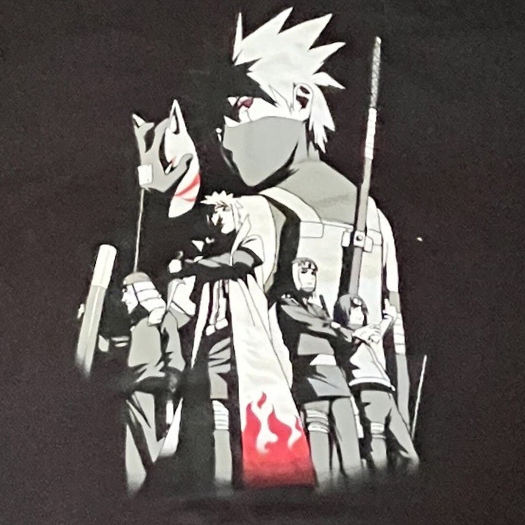 Stylish Naturo Shirt: Classic Anime Graphic for Men, Size 3X Trendy Black Top gallery