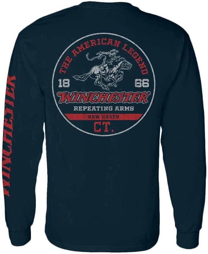 Winchester Pro – Rider in Circle Mens Long Sleeve Shirt