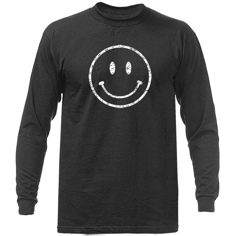 Smiley Face Funny Joke Humor Humorous Long Sleeve T-Shirt