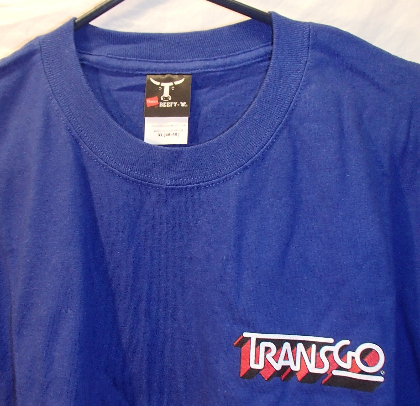 Transgo Blue 100% Cotton Silk-Screened T-Shirt Mens XL gallery