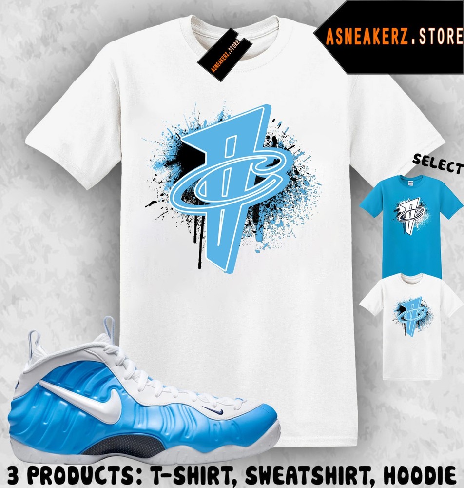 Shirt Matching Foamposite Pro University Blue Match Sneaker Number 1 Cent Penny