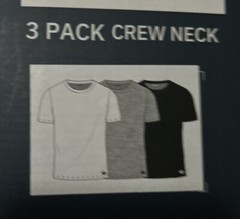 Dockers 3 Pack Crew Neck T Shirts Men Small 1 Black 1 Gray 1 White Logo Classic