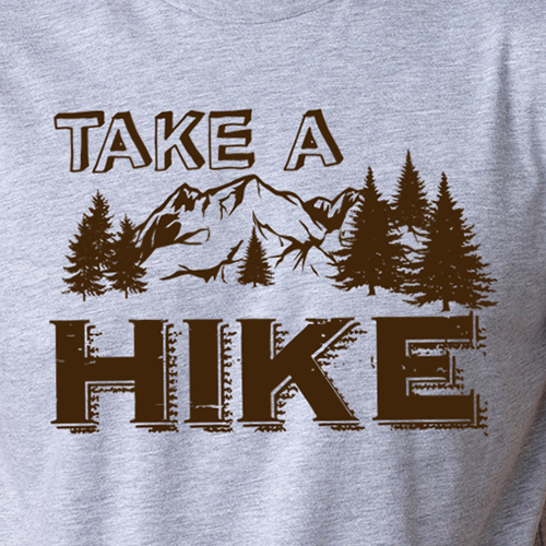 TAKE A HIKE hiking camping backpacking outdoors mountains explore T-Shirt gallery