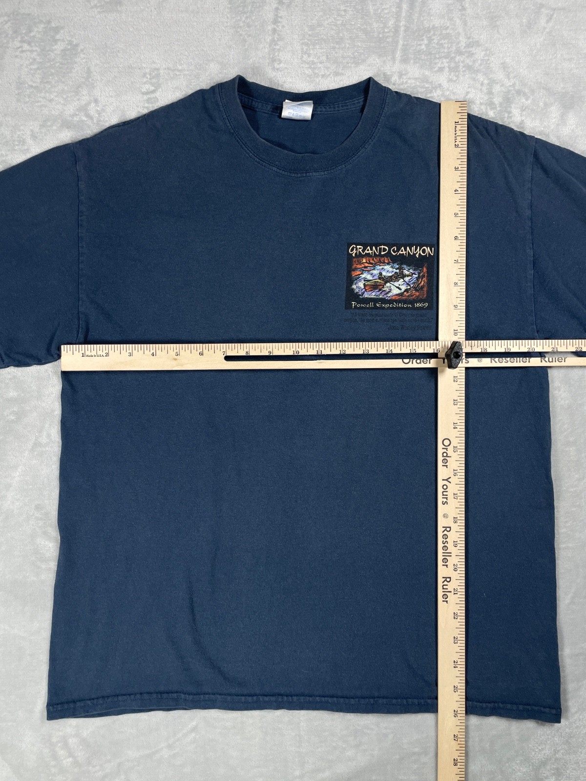 Grand Canyon T-Shirt Men L Blue Rocks Powell Expedition 1869 National Park gallery