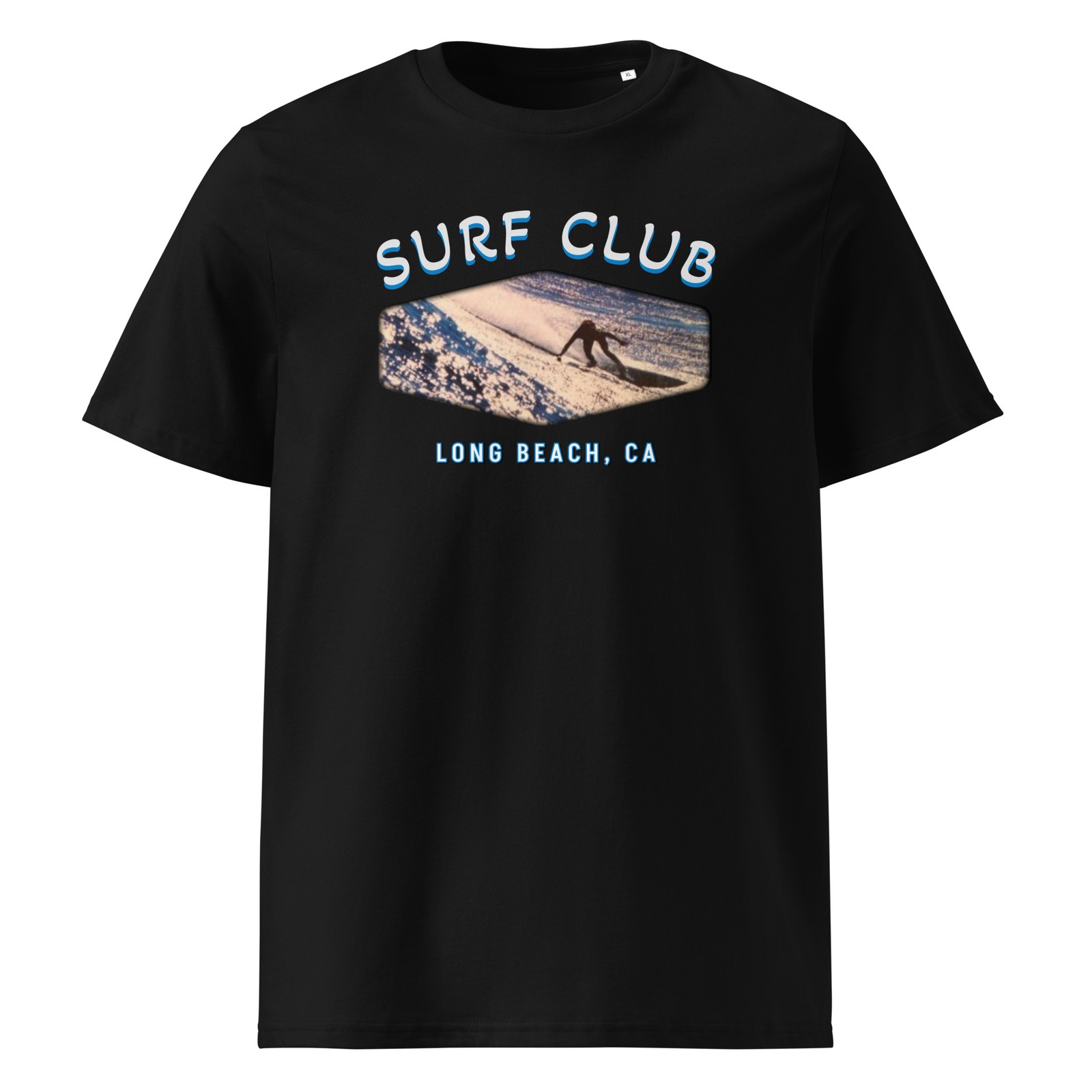 Mens Surfing Organic Cotton T-Shirt Black gallery